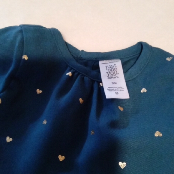 Teal Green Dress with Gold Accents Size 3M - Picture 3 of 7